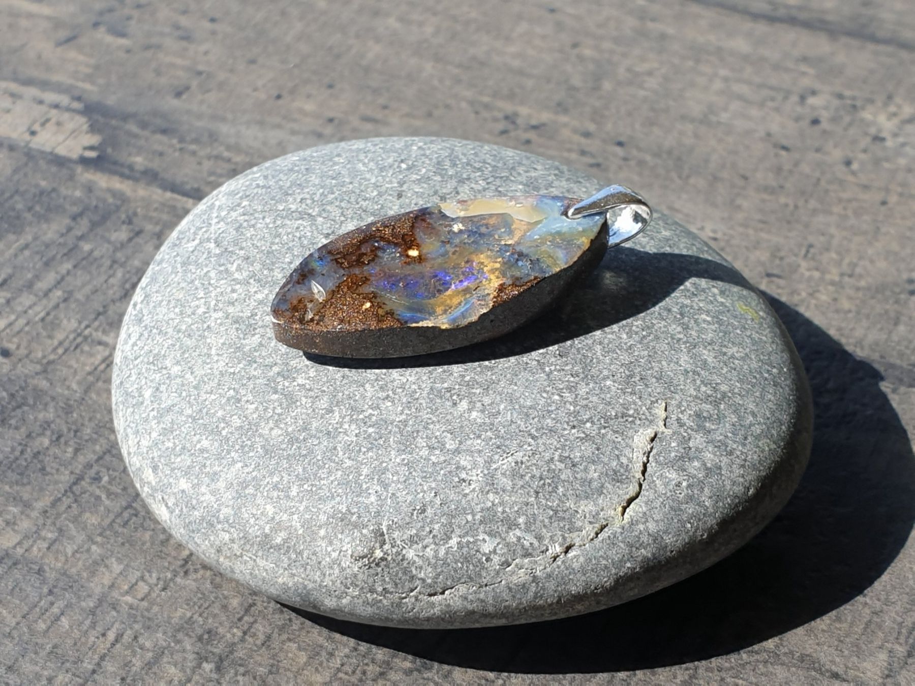 Ciondoli: Anhänger Boulder Opal. – Nuovo (secondo la descrizione) da Niederbüren venduto da Raphael014 1