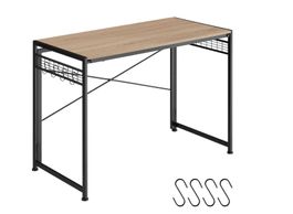 Schreibtisch Paterson Industrial Holz hell, Eiche Sonoma