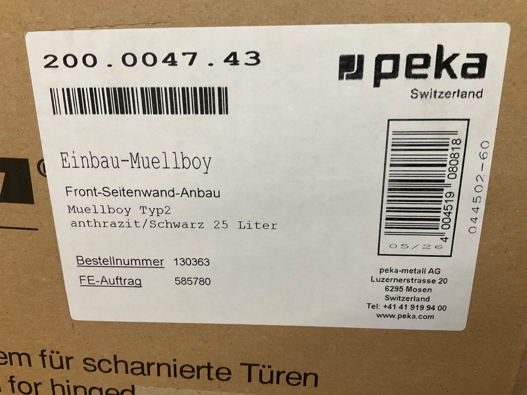 Müllex Abfalleimer: 083 Peka Abfallsystem Müllboy Typ2 – Neu (gemäss Beschreibung) aus Derendingen von Meisterstuecke 3