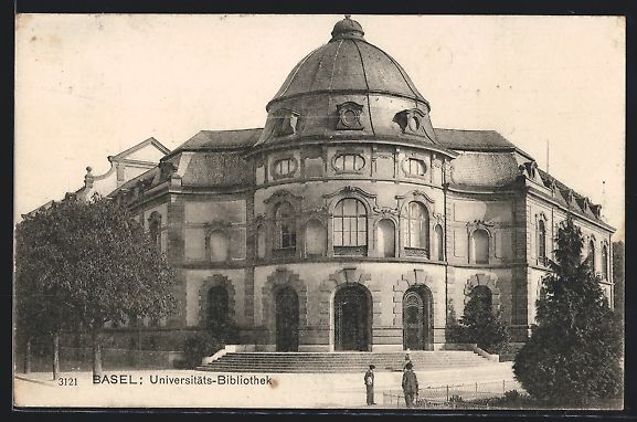 Cartoline postali: AK Basel, Universitäts-Bibliothek, 1907 – Usato da Berlin venduto da bartko-reher