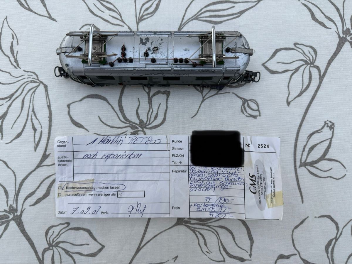 Märklin Modelleisenbahnen: Märklin RET 800 – Gebraucht aus Solothurn von guest99 1
