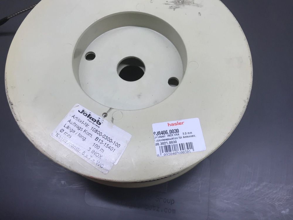 DRAHTSEILE JAKOB INOX ROLLE 100 M x 3 MM (Neu (gemäss Beschreibung)) in ...