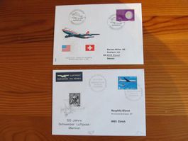 1Lot(2Stck) SONDERFLUGPOST 1969/1971