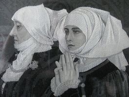 Antikes religiöses Seidenwebbild, E.Sonrel