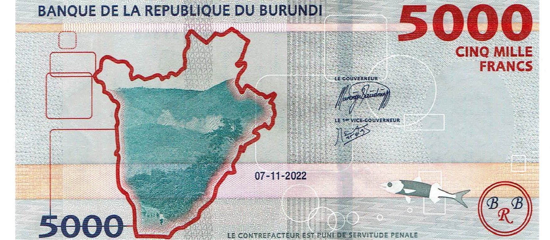 Banconote: Burundi 5000 Francs  P-58 UNZ – Nuovo (secondo la descrizione) da Steffisburg venduto da ber_8htf