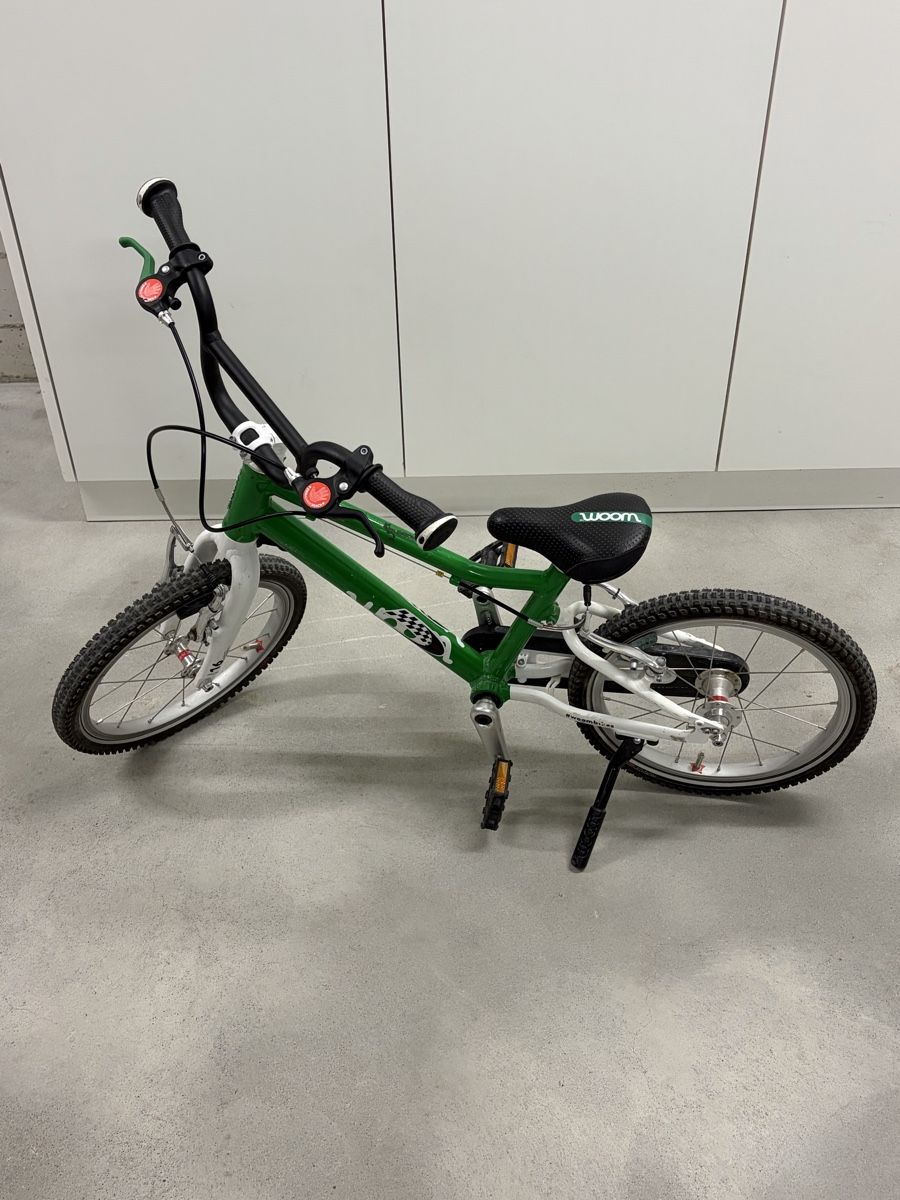 Woom Biciclette: Kinderfahrrad woom 3 grün – Usato da Glattpark(Opfikon) venduto da Moira88 1