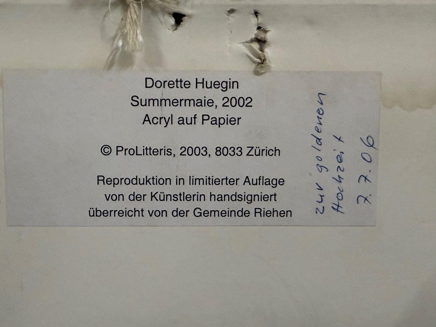 Dipinti: Blumengemälde signiert Dorette Huegin 2002 gerahmt – Usato da Basel venduto da PAUL_ART 7