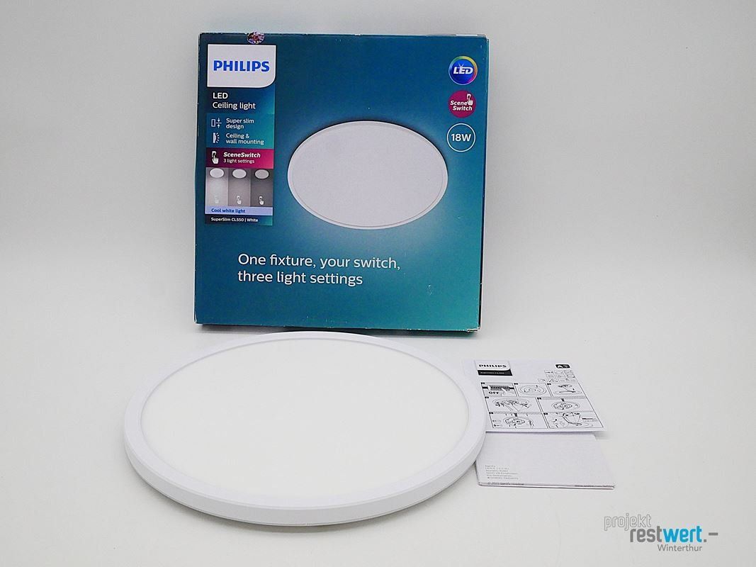 Philips Lampadari & plafoniere: PHILIPS Deckenleuchte LED SuperSlim CL550 1700 l – Nuovo (secondo la descrizione) da Winterthur venduto da Restwert_Winterthur 2