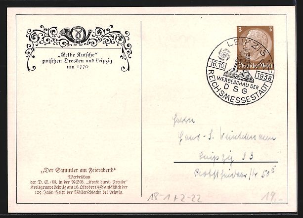 Cancelleria postale: Postkutsche Gelbe Kutsche zwischen Dresd – Usato da Berlin venduto da bartko-reher 1