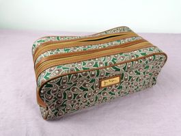 Edles Vintage Necessaire, Jim Thompson, Seide, Leder