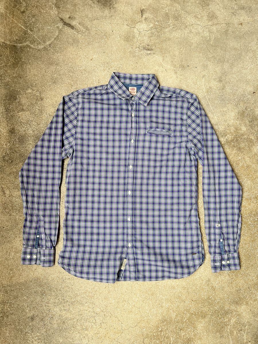 Camicie: Men Shirt blue plaid size L used condition – Usato da Prilly venduto da SinngeBung