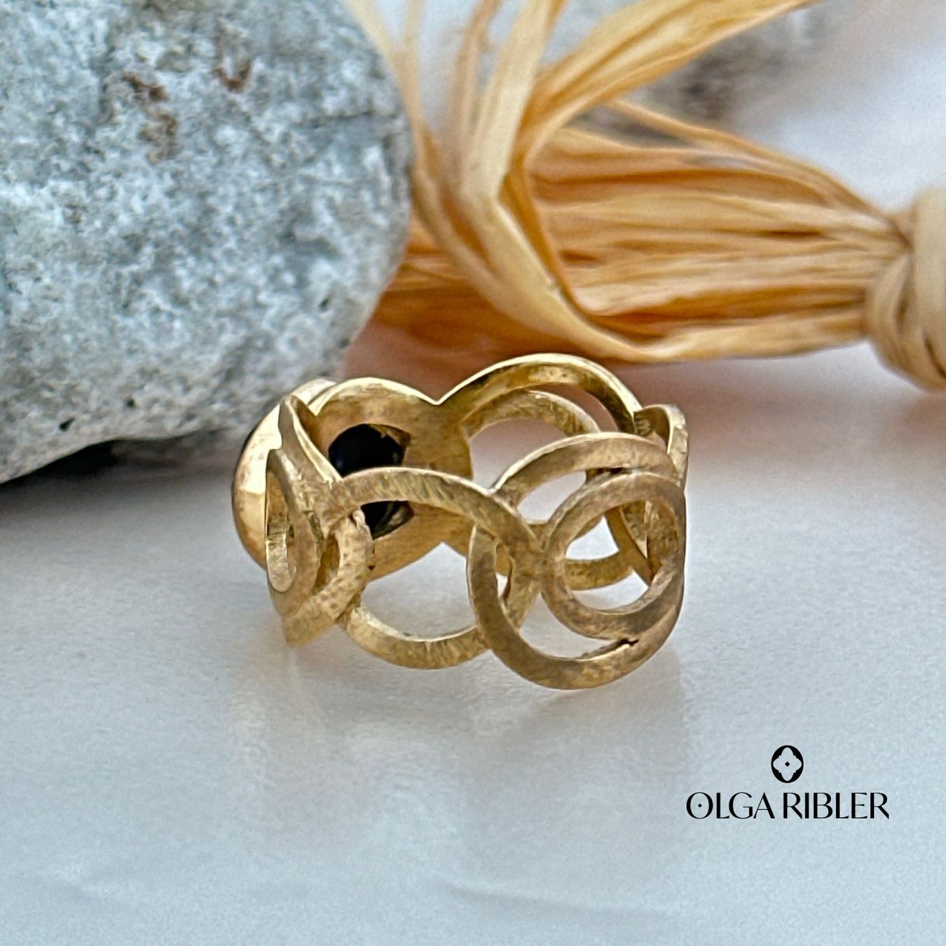 Olga Ribler Ringe: Labradorit Ring Sterling Silber gelbvergoldet Ringgrösse 50 – Neu (gemäss Beschreibung) aus Luzern von Schmuckoutlet 5