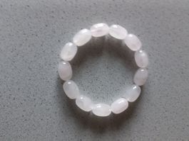 Roségold Armband Edelstein Rosenquarz, 16cm