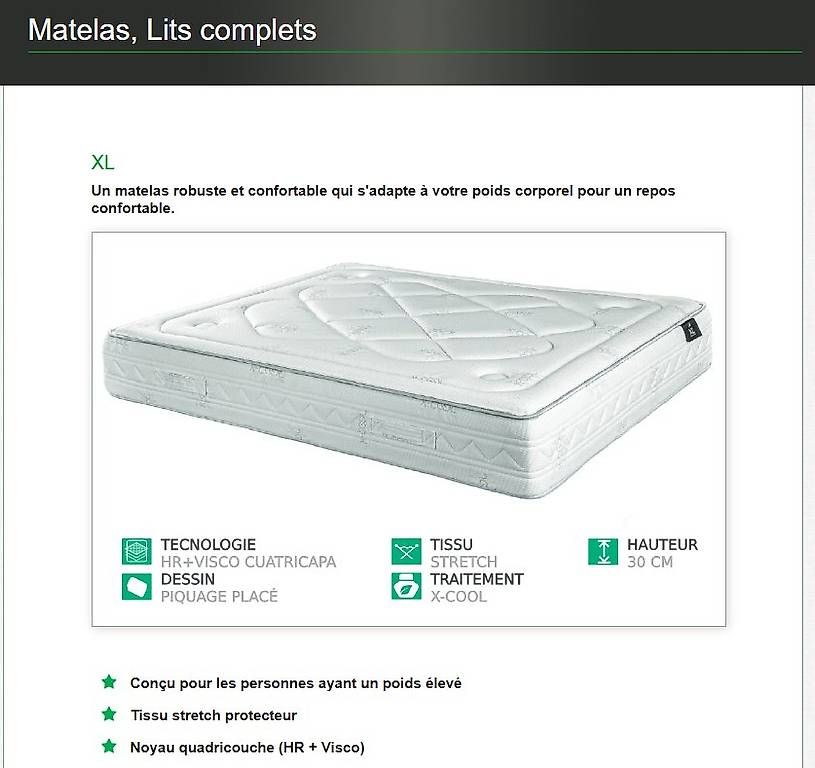 Materassi: Matelas 80x200 hauteur 30cm – Usato da Dompierre venduto da clo_6lnd