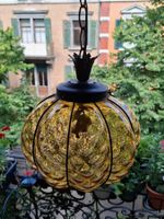 Pendelleuchte Murano Gold Glas Bernstein Stil 50er Boho Chic