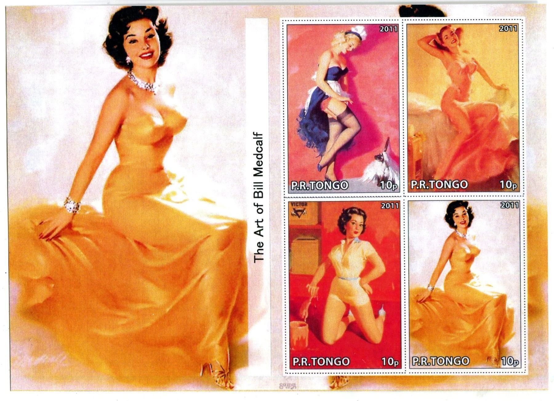 Tutti i francobolli: Block "Pin-up". Tongo – Nuovo e nell'imballaggio originale da Basel venduto da Butsch5