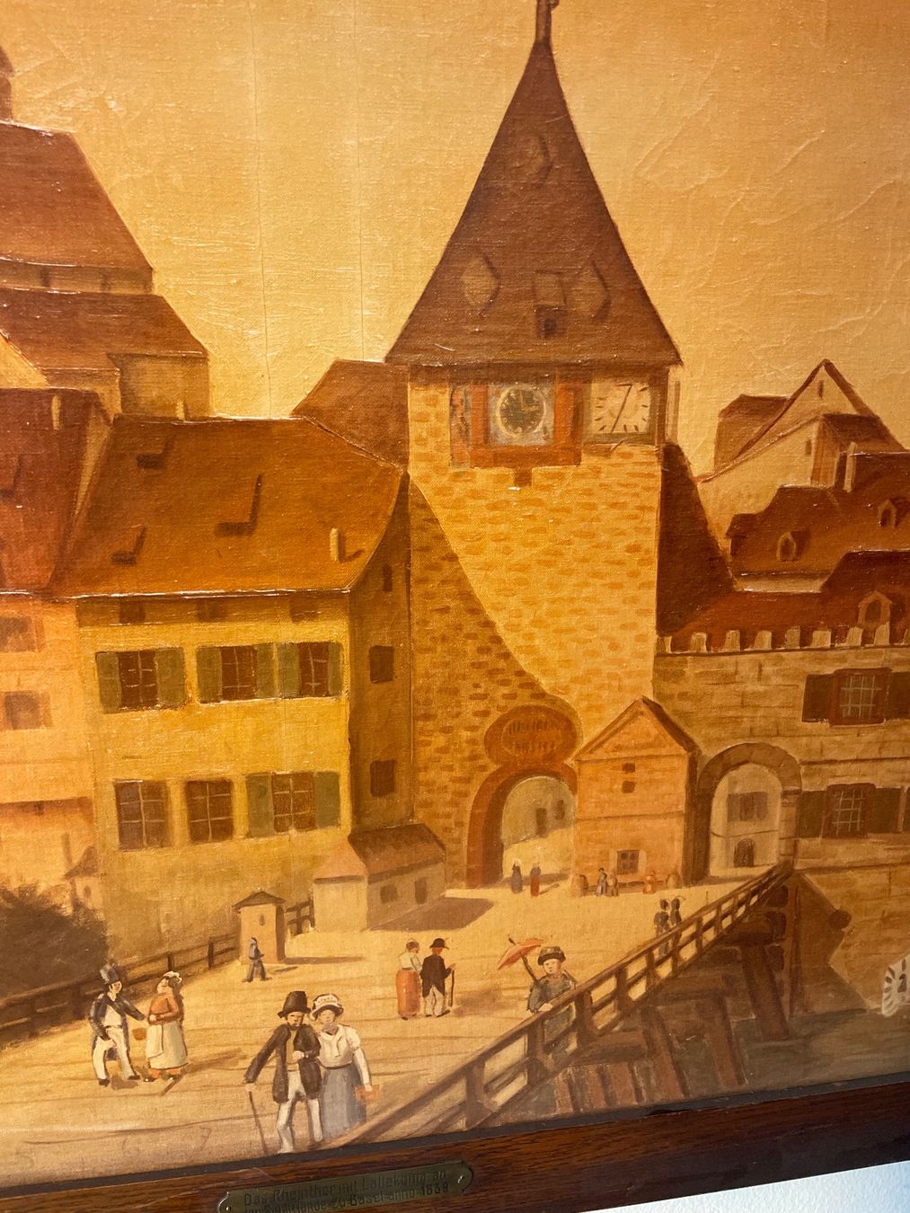 Dipinti: Grosses Ölgemälde Rheintor Basel 1839 – Usato da Hölstein venduto da kolumbus1964 1