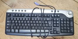 Tastatur Dell schwarz silber mit PS/2 Anschluss gebraucht