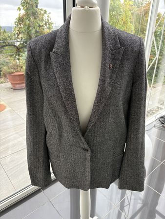 Zadig & Voltaire Blazer grau Fischgrat Muster
