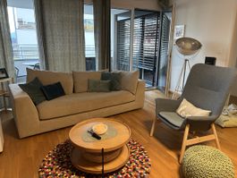 Canapé CAMARO 3 places tissu A Life 22 beige bon état