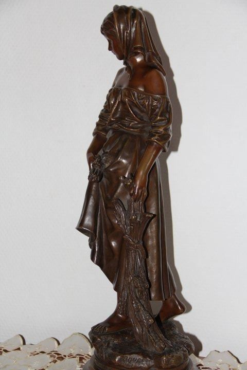 Sculture & Statue: Antique sculpture en bronze signe . – Usato da Praz (Vully) venduto da pikuluka1 1