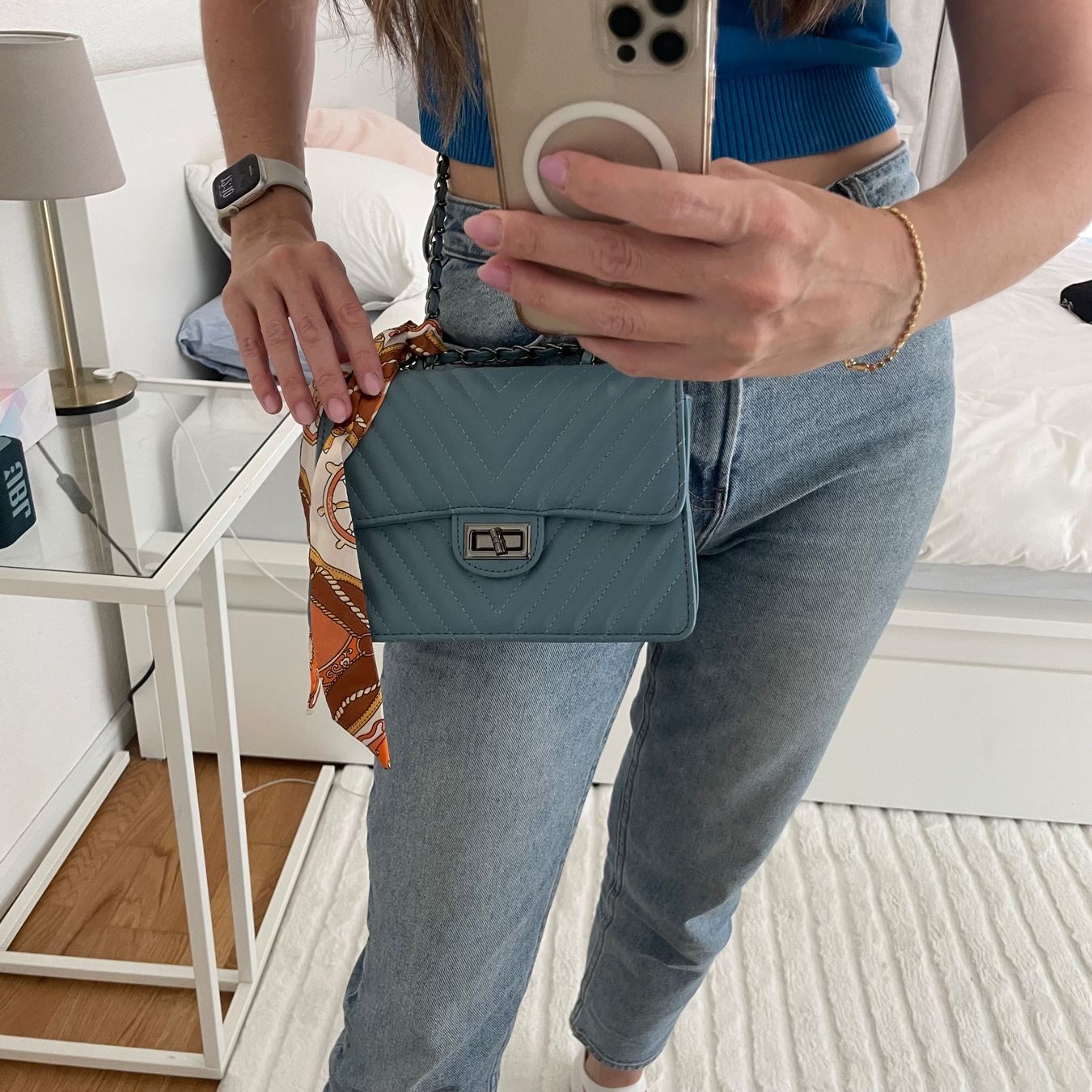 Borse da donna: Petrolblaue Tasche aus Kunstleder – Nuovo (secondo la descrizione) da Utzenstorf venduto da beatrice.ch 3