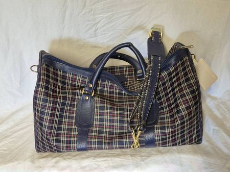 Vintage Weekender Reisetasche im Karo Look