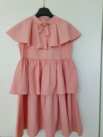 Sommerliches Kleid, Grösse 152, Rosa Rüschen-Kleid, Top!