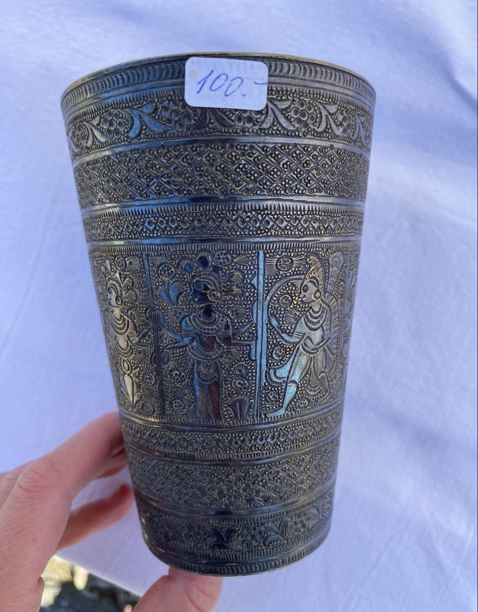 Tassen: Indischer Lassi-Becher, Messing – Gebraucht aus Glattbrugg von Pischte.Brockenhaus 9