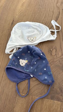 2x Steiff Babymützen Set, Gr. 45/47, Top Zustand für Herbst