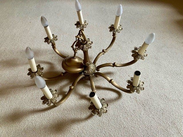 Lampadari & plafoniere: Lüster - Deckenleuchte 8-armig - Messinglampe(?) – Usato da Arnegg venduto da thurboMax