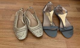 Lot de 2 paires de sandales d'été, taille 37, très bon état