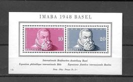 W31 Gedenkblock IMABA Basel ** 21.8.1948