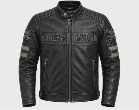 Schwarze Harley-Davidson Motorradjacke für Herren