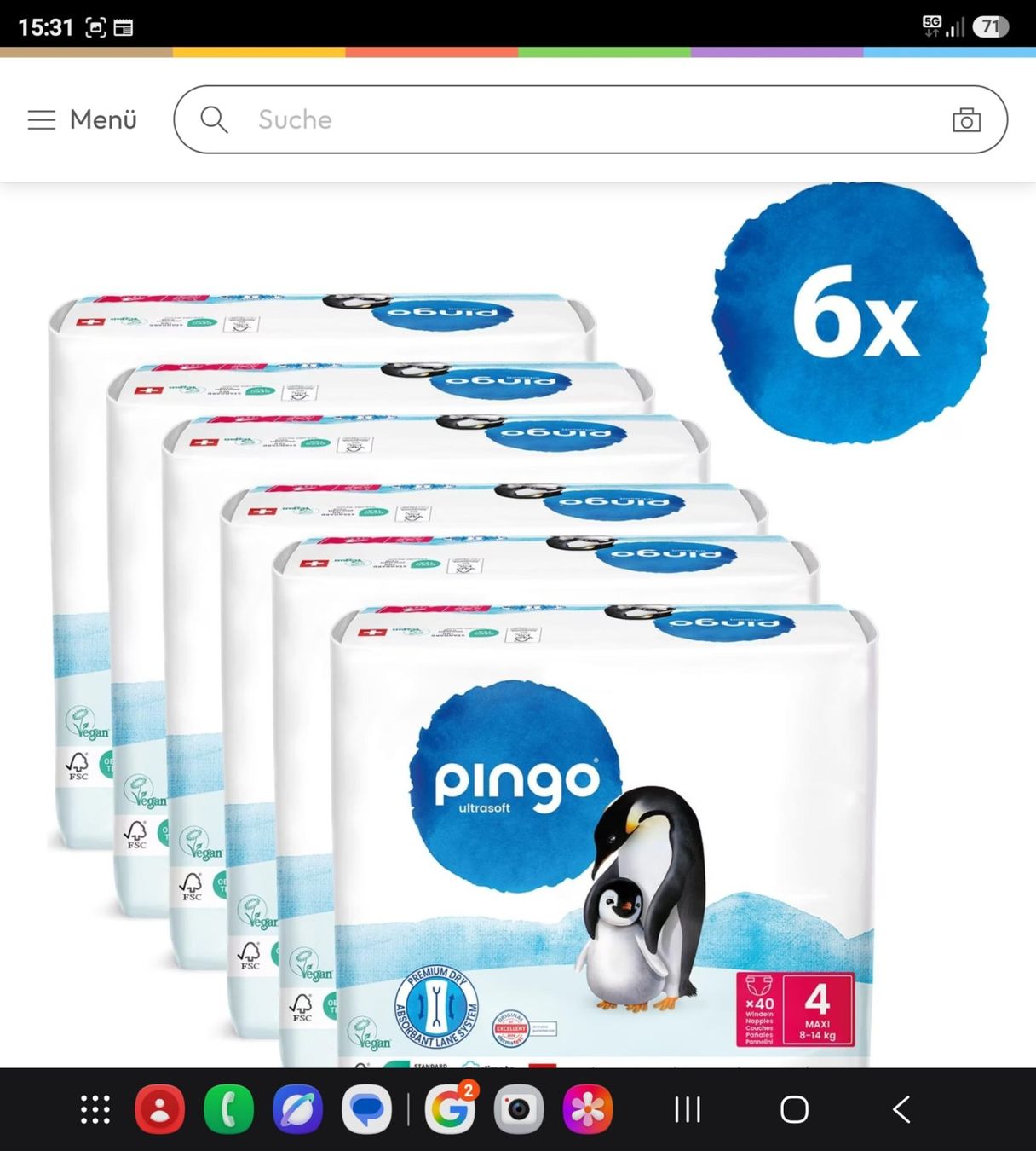 Bacs à couches & couches: Pingo Pants Windeln gr. 4 – Neuf avec emballage d'origine à Wikon par Speedy_li 2