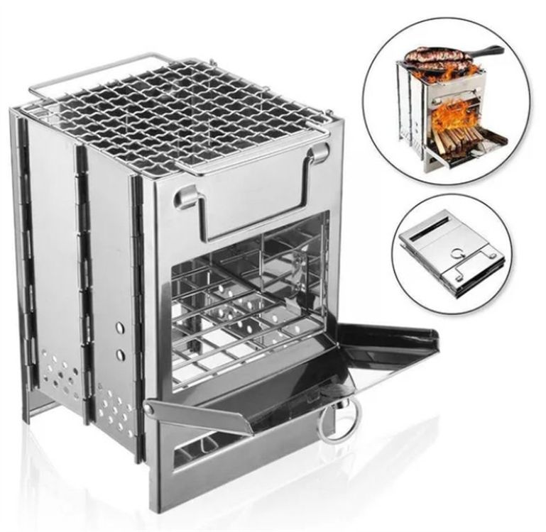 Kleiner Outdoor Camping Grill klappbar, inkl. Tasche Kaufen auf Ricardo