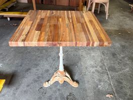 Rustikaler Bistrotisch, Holzplatte, Vintage-Look 70 x 70 cm