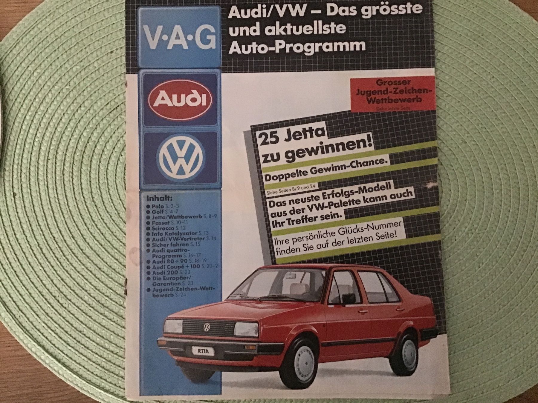VW Documenti: Audi/VW Programm Verkaufsprospekt 24 Seiten 1985 – Usato da Scherzingen venduto da Starseller62