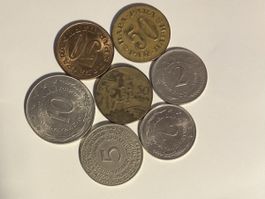 Diverse jugoslawische Dinar-Münzen, Jahrgänge gemischt