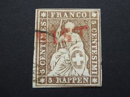 5Rp. Strubel mit Balkenstempel ROTHRIST raaaaar