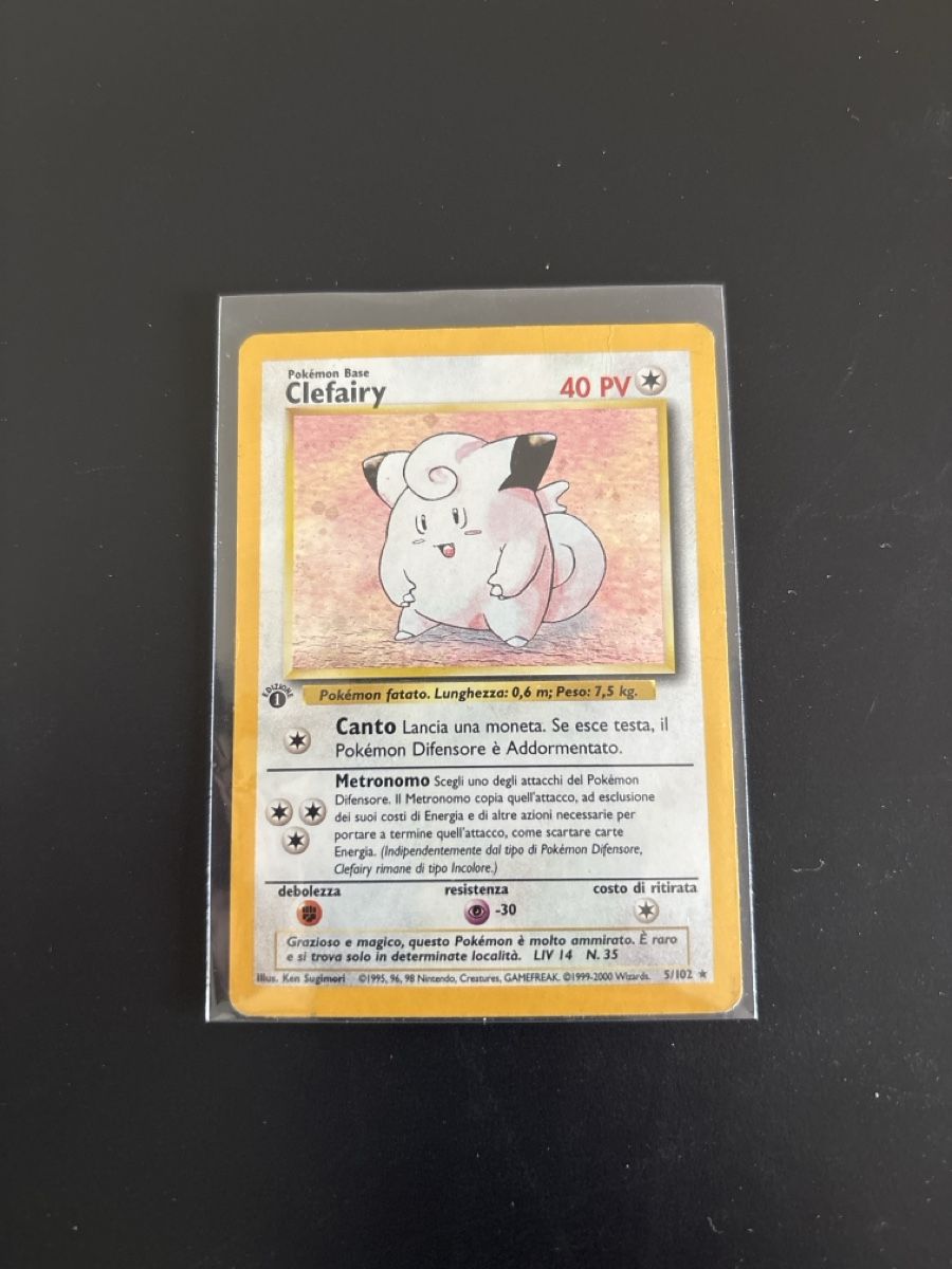 Pokémon Carte collezionabili: Pokémon Clefairy 1 Edition Base Set 5/102 Holo Ab 1! – Usato da Caslano venduto da Luke_