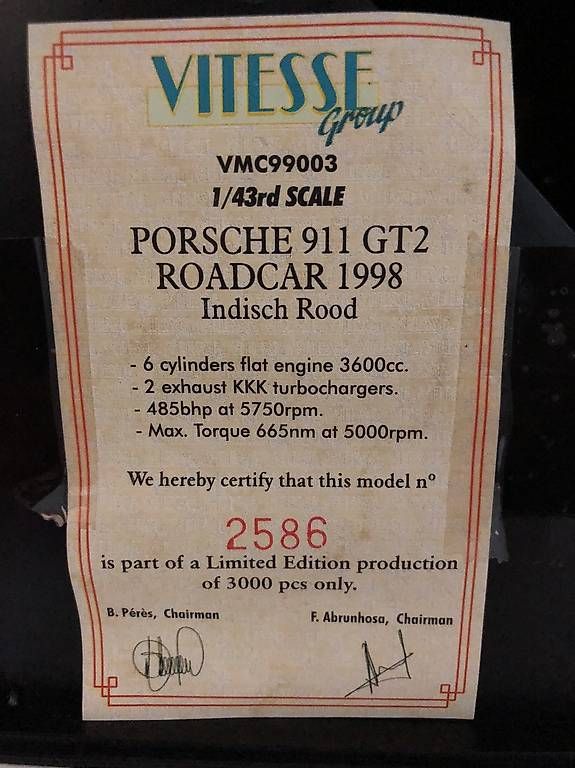 Modellini d'auto: Porsche 911 GT2 "Roadcar" – Usato da Dietikon venduto da inf_xq5h 1