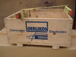 OERLIKON & Sécheron Elektroden Holzkiste