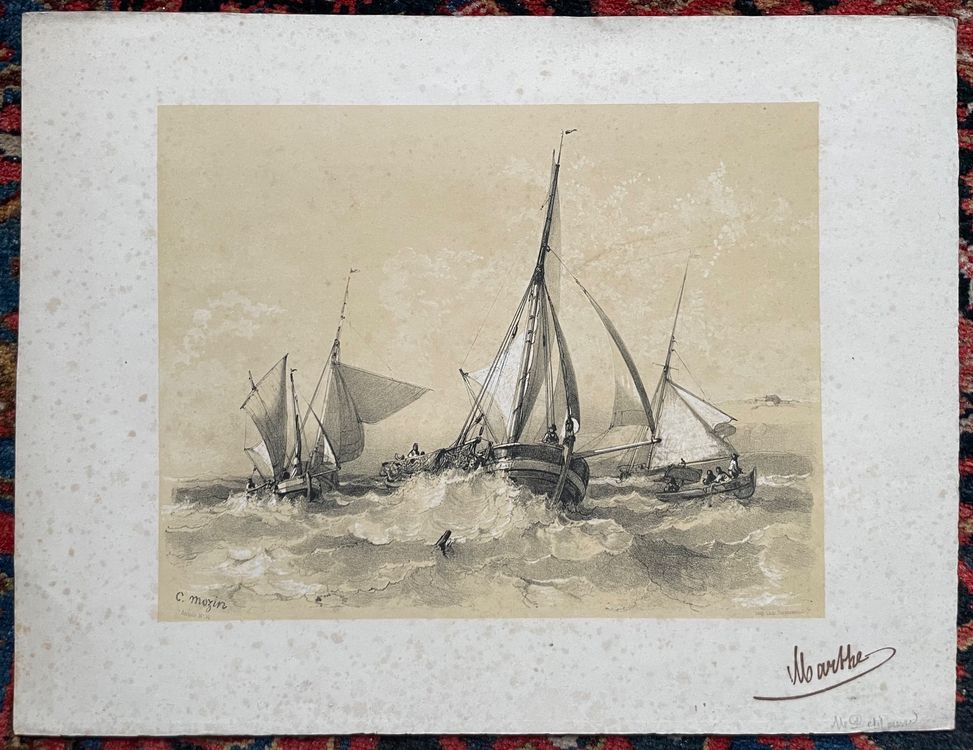 Charles Mozin lithographie marine 24 Kaufen auf Ricardo