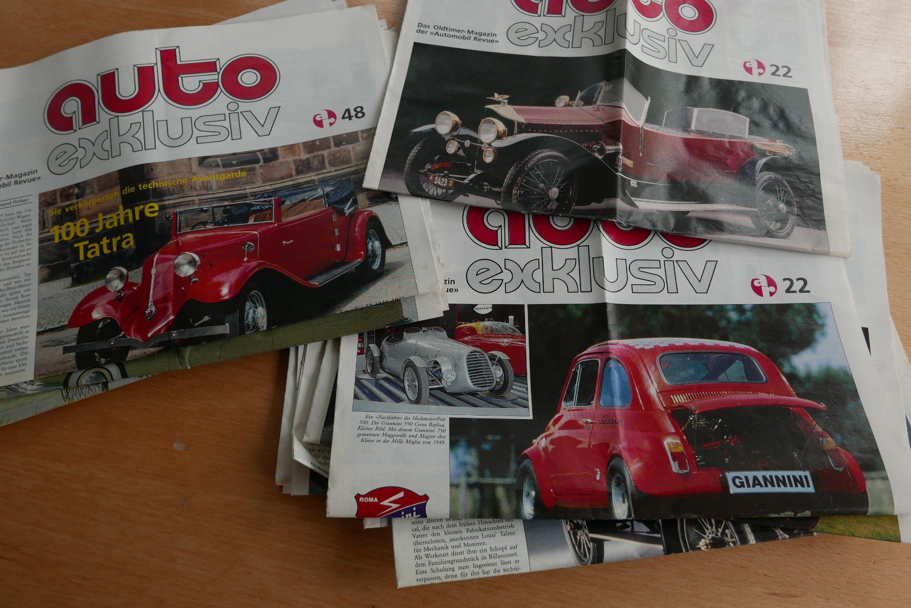 Riviste & Magazine: Auto Exklusiv Oldtimer Magazin Ausschnitte – Usato da Rotkreuz venduto da nigal 1