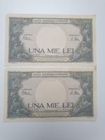 🇷🇴 Romania Lot 2*1000 lei 1941 Consecutive UNC