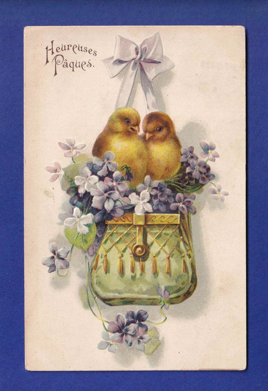 Ansichtskarten: OISEAU - Fleurs - Pâques – Gebraucht aus Pully von nicecards-shop