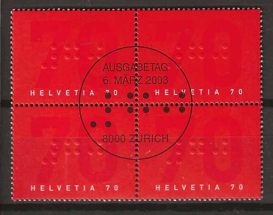Tutti i francobolli: B1080 - Braille  B4 1er jour – Usato da Trélex venduto da Phil_Albert