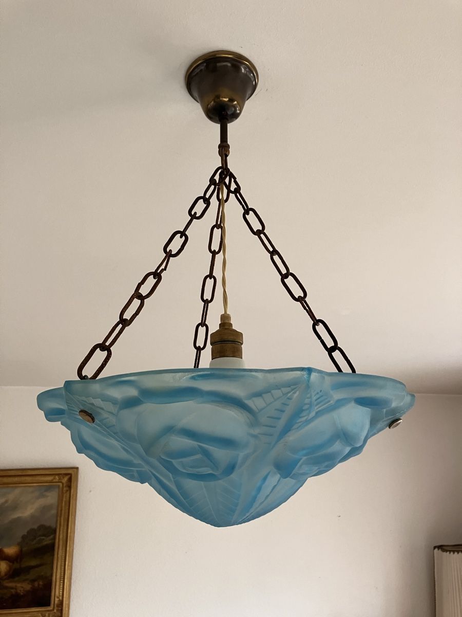 Lampadari & plafoniere: Deckenlampe  Artdeco Pressglas satiniert um 1930 – Usato da Zürich venduto da otomado 3