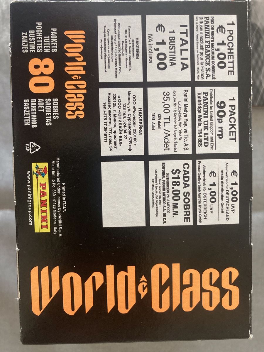 Panini Carte collezionabili: World Class 2024 Official Sticker Collection - Box + Album – Nuovo e nell'imballaggio originale da Märstetten venduto da Shirt74 2
